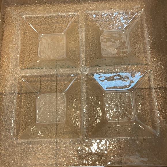 Torre & Tagus Tobu 4 Dish Tapas Set Glass Porcelain Entertaining Serving New - Picture 4 of 6